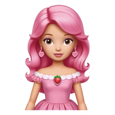 strawberry shortcake barbie but pink sticker