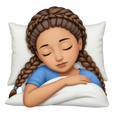 Sleeping Latino woman with braids sticker