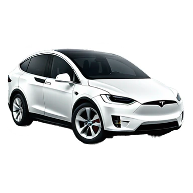 white Tesla Model x sticker