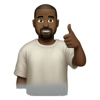 Kanye west giving thumbs up sticker