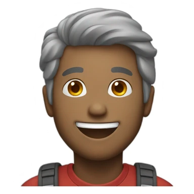 man smilling and celebration sticker