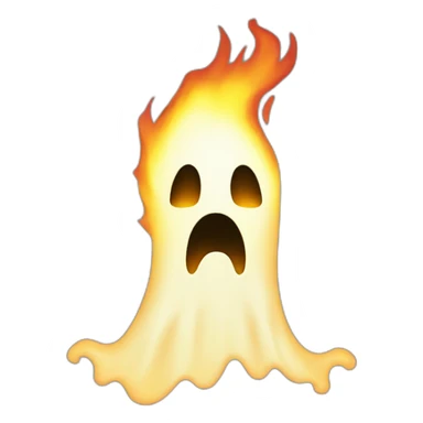 Snapchat ghost on fire sticker