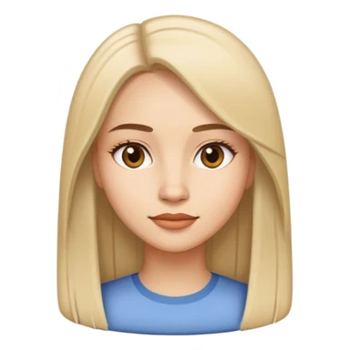 mujer con pelo liso sticker