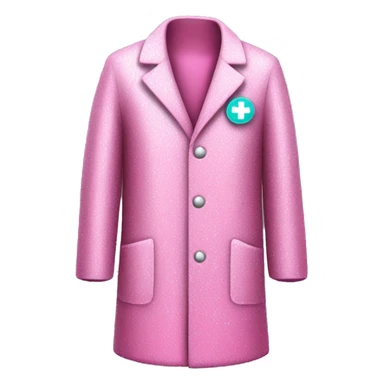 Pink medical coat with glitter sticker