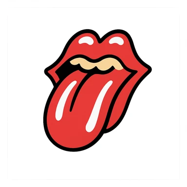 logo of rolling stones sticker