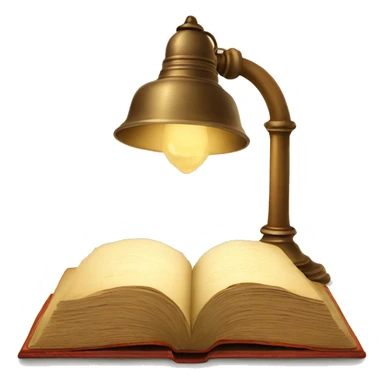 vintage lamp with open book sticker