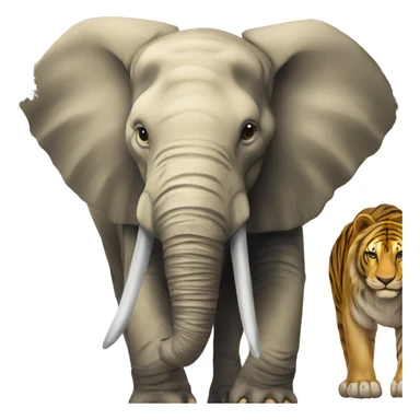 a wild forest in with lion, tiger, elephant, bar extra sticker