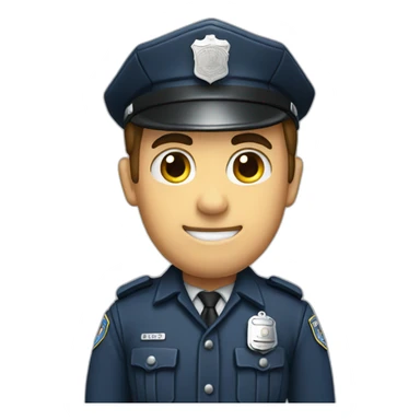 policeman with side-handle baton sticker
