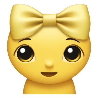 cute yellow bow sticker