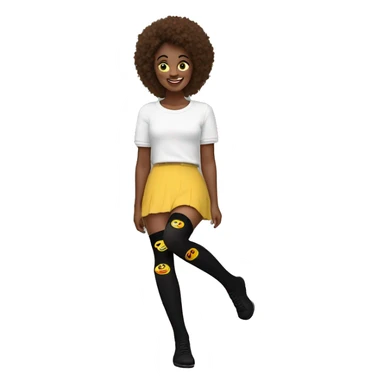 Black over knee socks sticker