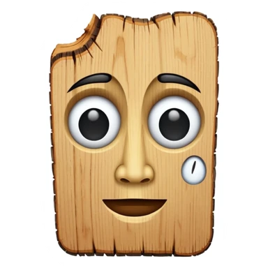 uma madeira com cara de sticker