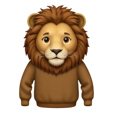 lion wearing jumper sticker