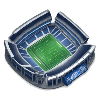 silver and dark blue stadium  sticker
