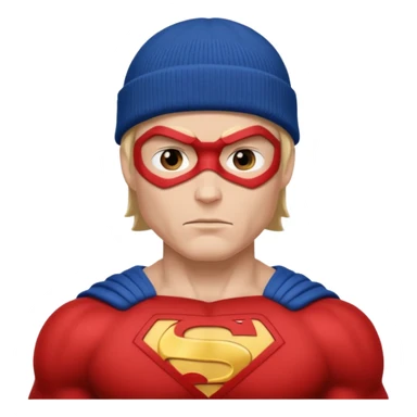 superhero with beanie sticker