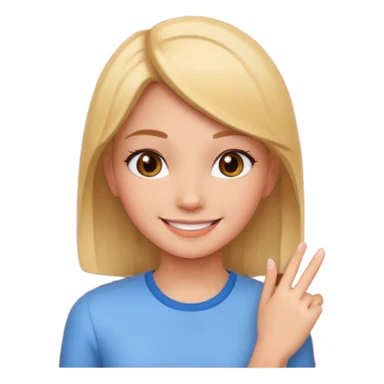 girl talking to a brick wall sticker