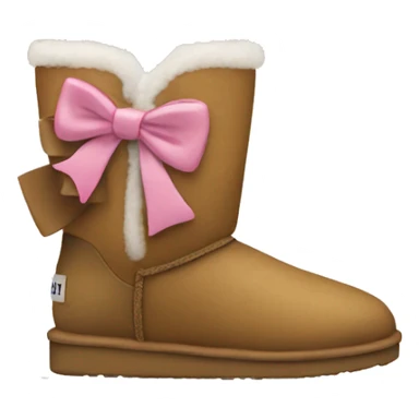 Uggs with a bow sticker