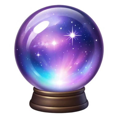 Crystal with galaxy inside sticker
