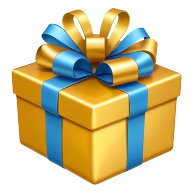 Golden heart with gifts sticker