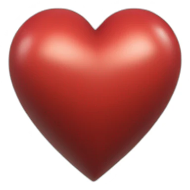 3D red steel heart sticker