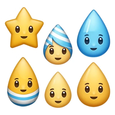 Glitter pacote de pipoca, listras roxas e azul ciano sticker