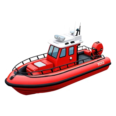 Rescue Boat - Zodiac Pro 850 (Model Year: 2022) (Iconic colour: Red and black) sticker