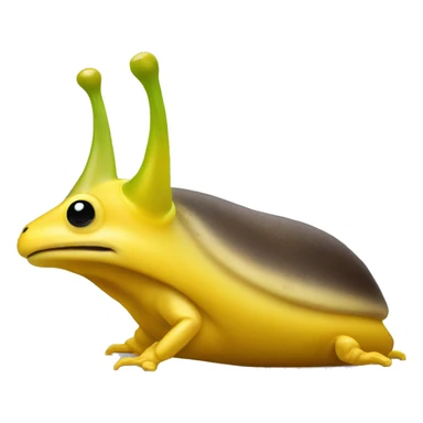 banana slug with gradation cap on head sticker