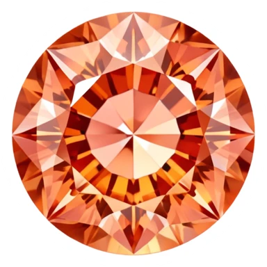 Padparadscha sapphire gemstone with unique salmon pink-orange color and brilliant facets sticker
