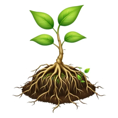 A dollar coin growing into a seedling sticker