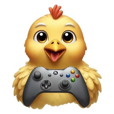 Little chicken playing xbox  sticker