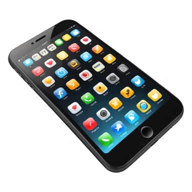 modern smartphone with apps sticker