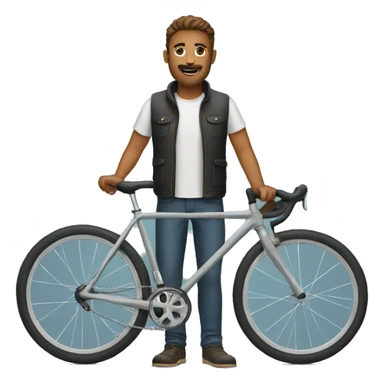 Man with bike sticker