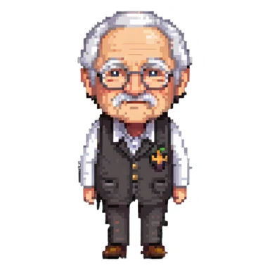 elderly white grandfather sticker