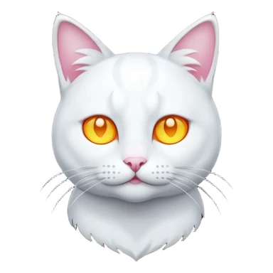 white cat luminous sticker