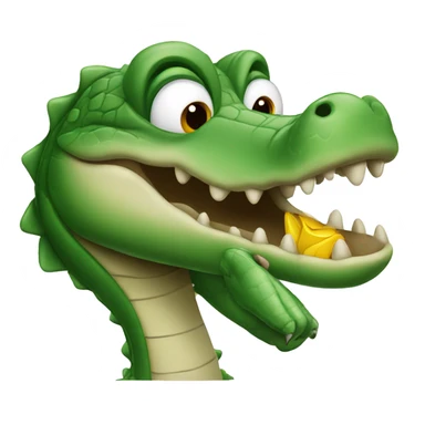 alligator blowing a kiss sticker