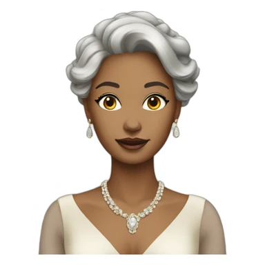 elegant lady dressed in a luxurious attire sticker