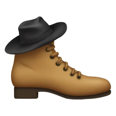 Foot with a hat on each tow  sticker