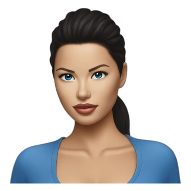 adriana-lima-with-a-blue-shirt sticker