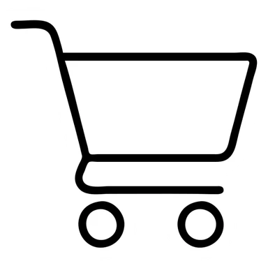 Shopping cart icon with wheels and handle sticker