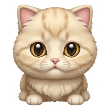 Scottish fold cream kitten sticker