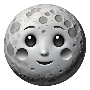 waning gibbous realistic moon sticker