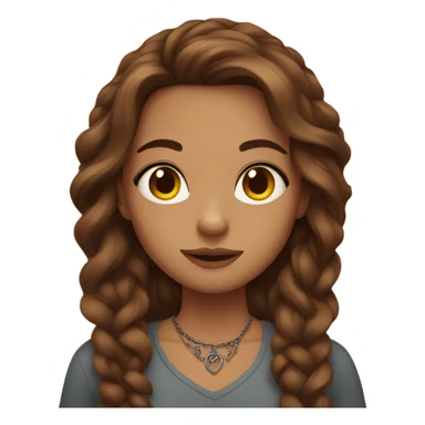 Long brown haired girl with tattoos sticker