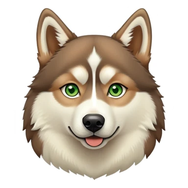 Brown husky with a band cream and green eyes  sticker