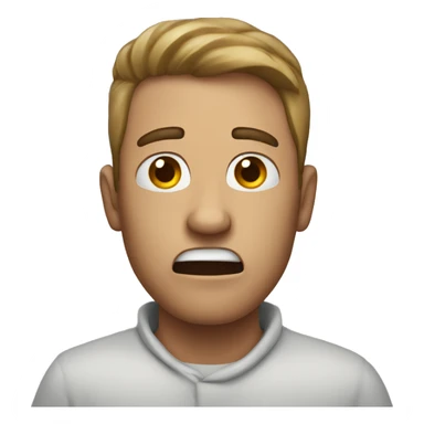 a man covering in fear with his hands up sticker