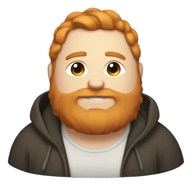 Fat streamer with ginger hair and beard named caseoh sticker