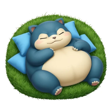 Sleeping snorlax pokemon sticker