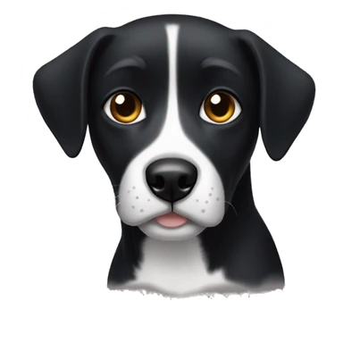 black dog with white eyebrows sticker