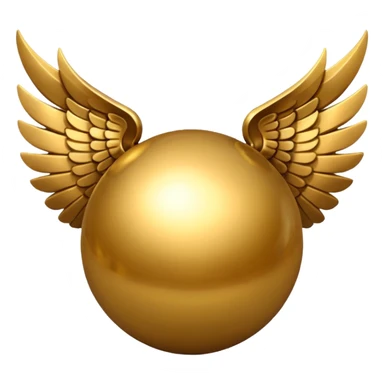 Redondo,con alas y dorado sticker