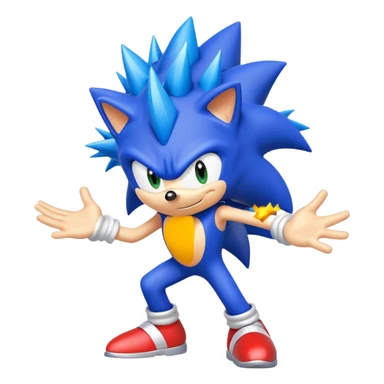 Make sonic the hedgehog to a pose sticker