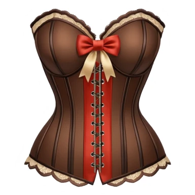 brown corset with bow sticker