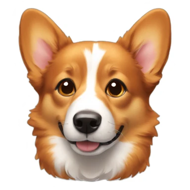 Corgi with red hair girl sticker